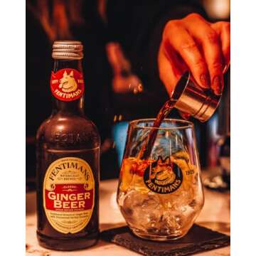 Fentimans Sparkling Ginger Beer - Ginger Ale, Ginger Beer Non Alcoholic, Craft Soda with Herbal Extracts & Natural Ingredients, Botanically Brewed - 9.3 Fl Oz (Pack of 4)