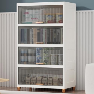 Gerritfany 4-Drawer Clear Plastic Storage Organizer - Stylish & Sturdy Tower