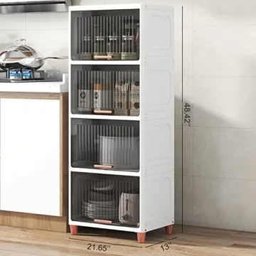 Gerritfany 4-Drawer Clear Plastic Storage Organizer Tower