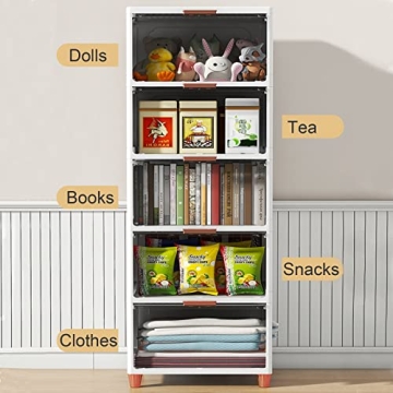 Gerritfany 4-Drawer Clear Plastic Storage Organizer Tower