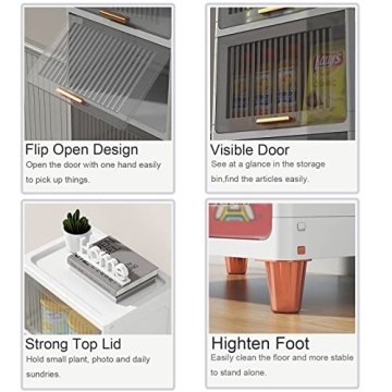 Gerritfany 4-Drawer Clear Plastic Storage Organizer Tower