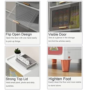 Gerritfany 4-Drawer Clear Plastic Storage Organizer Tower