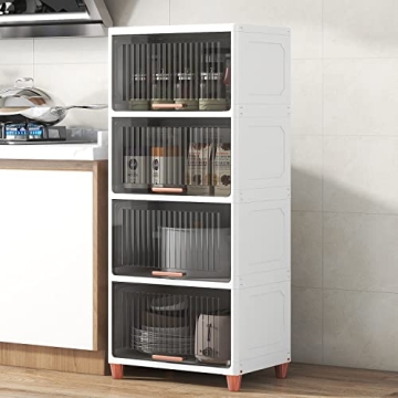 Gerritfany 4-Drawer Clear Plastic Storage Organizer Tower