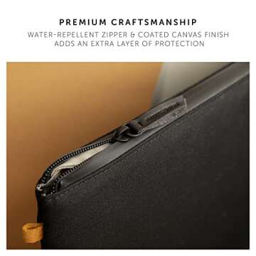Native Union W.F.A MacBook Sleeve 13" – Minimalist Slim Sleeve Made of Recycled Materials with 360-Degree Protection – Compatible with MacBook Air 13” (2018-2020), MacBook Pro 13” (2016-2022) – Black