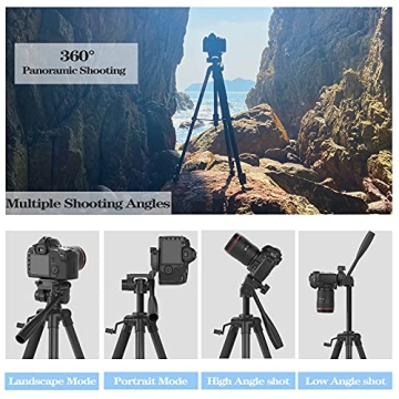 Kingjue 60" Tripod for DSLR Cameras and Phones with Remote
