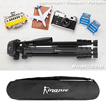 Kingjue 60" Tripod for DSLR Cameras and Phones with Remote