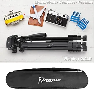 Kingjue 60" Tripod for DSLR Cameras and Phones with Remote