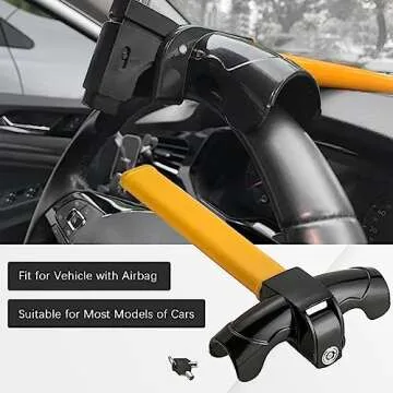 FLK Tech Universal Anti-Theft Car Auto Security Rotary Steering Wheel Lock