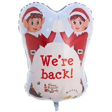 Toyland® Elves Behavin Badly 'We're Back' Naughty Elf Foil Balloon - Christmas Party Decorations