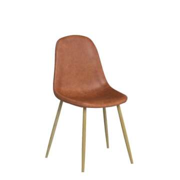 Stylish Washable PU Leather Dining Chairs Set of 4