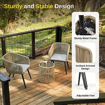 EAST OAK Breezeway Patio Furniture Set with Cushions