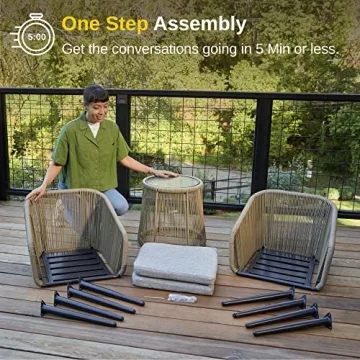 EAST OAK Breezeway Patio Furniture Set with Cushions