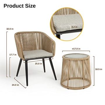 EAST OAK Breezeway Patio Furniture Set with Cushions