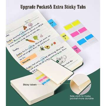 Lined Journal Notebook -365 Pages A5 Thick Journals for Writing Ruled Notebook, Hardcover Leather Journal for Women Men, Daily Journal Notebook for Work, Note Taking, 100Gsm Lined Paper( 5.75'' X