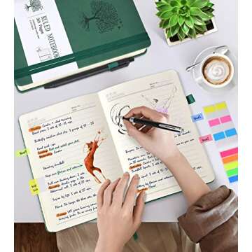 Lined Journal Notebook -365 Pages A5 Thick Journals for Writing Ruled Notebook, Hardcover Leather Journal for Women Men, Daily Journal Notebook for Work, Note Taking, 100Gsm Lined Paper( 5.75'' X