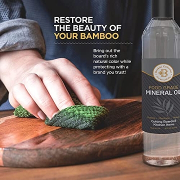 Bambüsi Cutting Board Oil 8 oz Food Safe for Wood