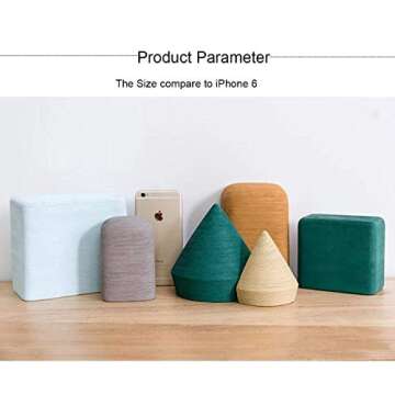 Purzest Ceramic Hanging Planters Geometric Wall Decor Container Flower Pot Holder Great for Succulent Plants, Air Plant, Mini Cactus, Faux Plants (Set of 6)