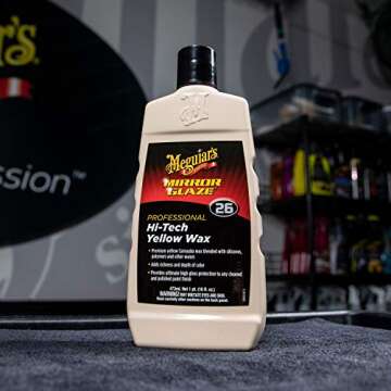 Meguiar’s Professional Hi-Tech Yellow Wax M2601 - Pro Yellow Carnauba Wax with a Deep Gloss & Shin...