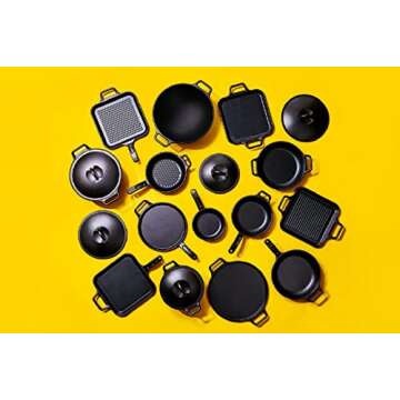 Lodge BOLD 12 Inch Seasoned Cast Iron Grill Pan; Design-Forward Cookware