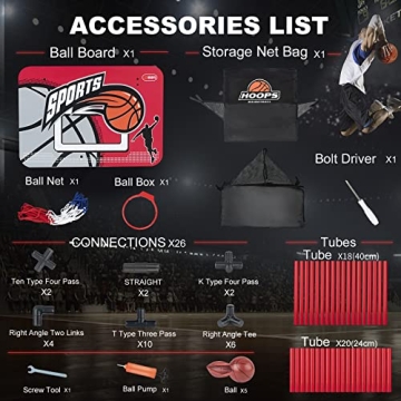 Kids Arcade Basketball Game Set with Inflatable Balls