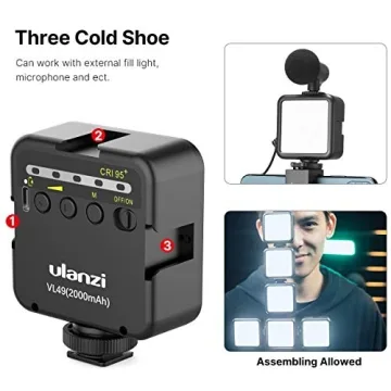 ULANZI Smartphone Vlogging Kit with LED Light and Tripod