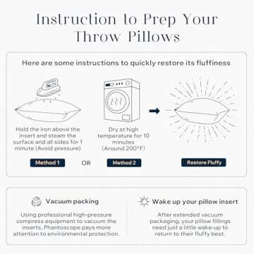 Phantoscope Pillow Inserts, Hypoallergenic 100% Virgin Fiber Square Form Microfiber Throw Pillow Inserts Couch Bed Pillows, 16x16 Inch (Pack of 4)