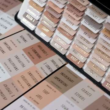 UPAFEXXI-Laminated Bible Tabs (Gold Foil Embossed Lettering), Bible Tabs for Women and Men, Reposition Large Print Stickers, Easy to Read and Apply, 80Chapters Labels for Easy Navigation(Cappuccino)