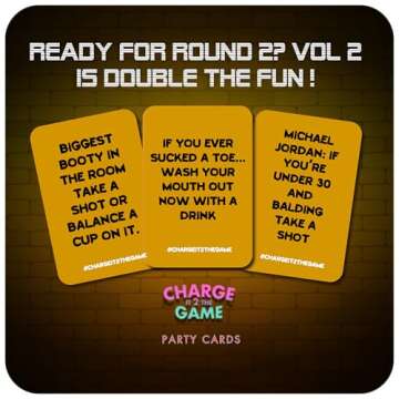 Charge It 2 The Game Drinking Cards - Vol 2 – Fun Adult Drinking Games for Game Night & Parties - ...