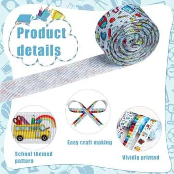 School Theme Grosgrain Ribbons for Creative Crafting
