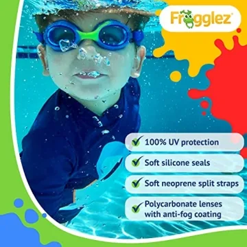 Frogglez Kids Swim Goggles - Pain-Free & Anti-Fog