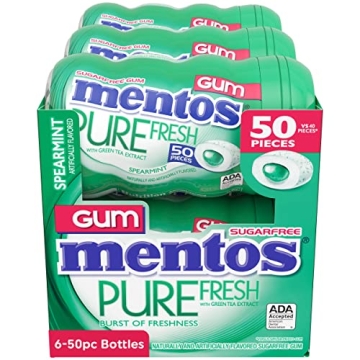 Mentos Pure Fresh Sugar-Free Gum in Bulk - 6 Bottles
