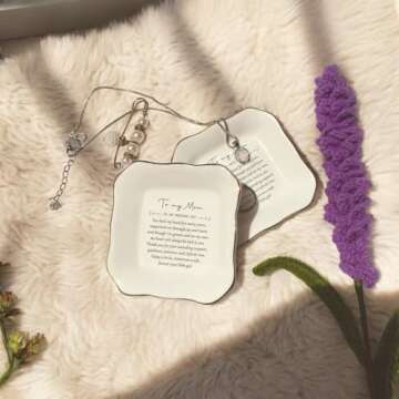 Personalized Ceramic Ring Dish for Weddings - Gift for Mom