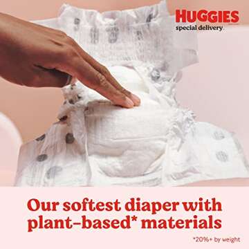 Huggies Special Delivery Hypoallergenic Baby Diapers Size 2 (12-18 lbs), 180 Ct, Fragrance Free, Safe for Sensitive Skin