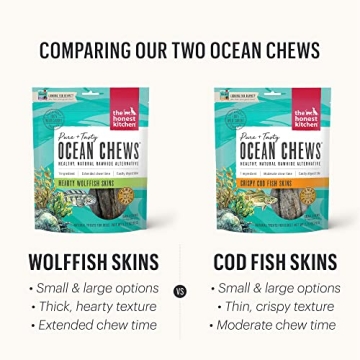Honest Kitchen Ocean Chews™ Wolffish Skins Dog Treats 3.25 Oz