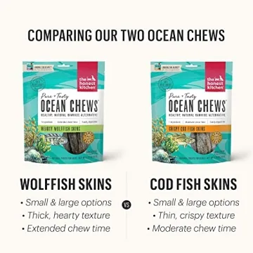 Honest Kitchen Ocean Chews™ Wolffish Skins Dog Treats 3.25 Oz