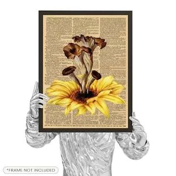 EXCOOL CLUB Dark Academia Room Decor Aesthetic Poster - 12x16 Dark Academia Decor, Vintage Wall Decor Academia Art Prints, Brown Academia Aesthetic Paintings Victorian Pictures for Bedroom (UNFRAMED)