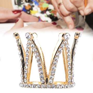 Nail Art Brush Holder, 3 Types Crown Design Nail Art Brush Holder Set Pen Displayer Stand Tools Brush