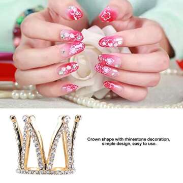 Nail Art Brush Holder, 3 Types Crown Design Nail Art Brush Holder Set Pen Displayer Stand Tools Brush