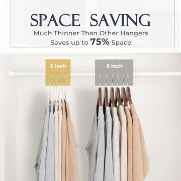 Ivory Velvet Hangers 60 Pack for Stylish Closet Organization