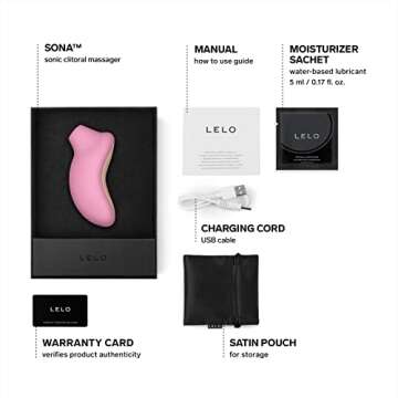 LELO SONA Sonic Massager - Waterproof & Rechargeable Clit Sucker for Women