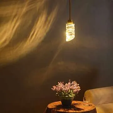 MOTINI 1-Light Cylinder Crystal Pendant Light in Gold Brushed Brass Finish LED Modern Ceiling Hanging Glass Pendant Lighting Fixtures for Kitchen Island Bedroom Dining Room Bar