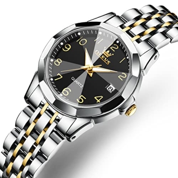 OLEVS Women's Quartz Diamond Dress Watch - Elegant & Durable