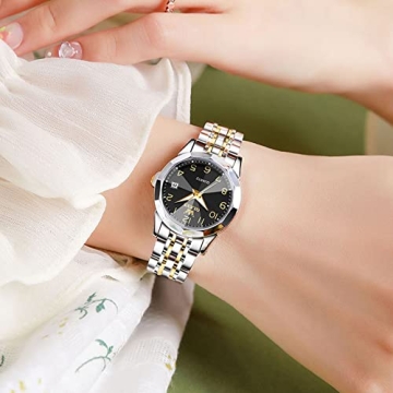 OLEVS Women's Quartz Diamond Dress Watch - Elegant & Durable