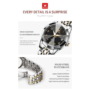 OLEVS Women's Quartz Diamond Dress Watch - Elegant & Durable