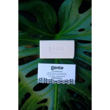 Gente Beauty The Ipanema Scrub Exfoliating Bar Soap – Gentle Cocoa & Rice Scrub for Smooth, Glowin...