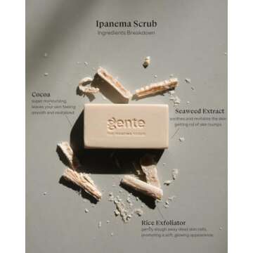 Gentle Cocoa & Rice Exfoliating Bar Soap for Glowing Skin