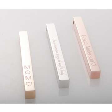 Custom Vertical Necklace for Women - Personalized Necklace gift with Name - Gold Bar Necklace - Elegant Personalized Jewelry - Custom Name Necklace - Perfect Unique Gifts