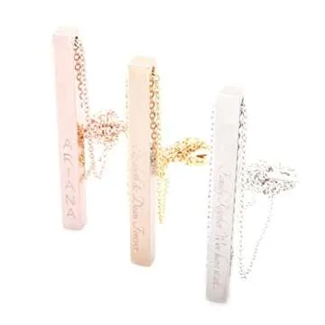 Elegant Custom Vertical Necklace for Women | Personalized Jewelry
