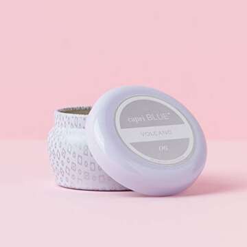 Capri Blue Volcano Scented Mini Tin Candle - Printed Mini Tin Jar Candle - Luxury Candles for Home S...