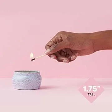 Capri Blue Volcano Scented Mini Tin Candle - Printed Mini Tin Jar Candle - Luxury Candles for Home Scented with Tropical Fruit & Sugared Citrus - Soy Candle Wax Blend - White Candle (3 oz)